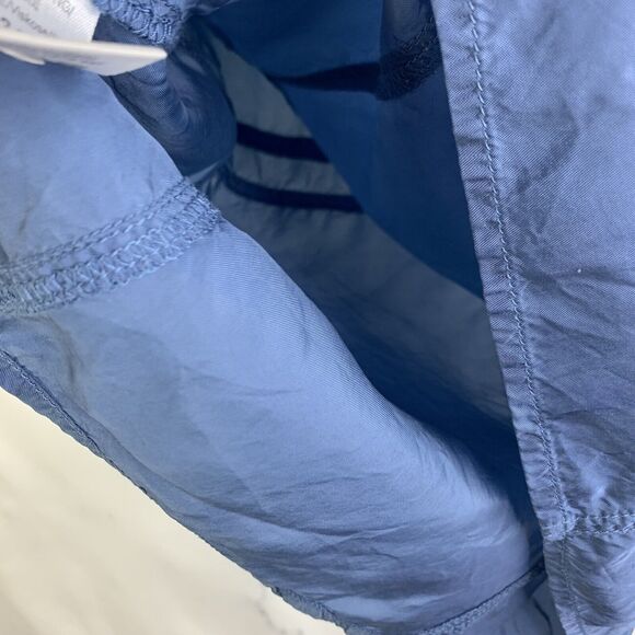 Next 2YK Women Blouse Blue Satin Top 8 M Sleeve Buckel Tie Retro Hong Kong Zip - Picture 7 of 11